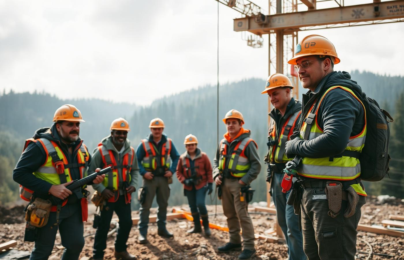 The Adventure Moments crew on site